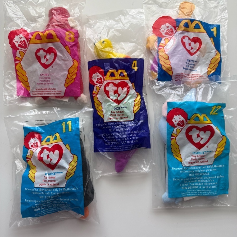 NWT McDonald's TY Beanie Babies - 5 pcs